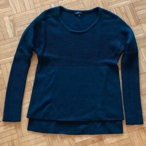 Babaton Deep Green Italian Merino Wool Scoop Neck Sweater